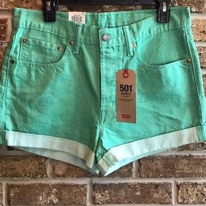 TEAL 🐢💙 Levis 501 shorts